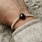 Garnet and Pearl Bracelet for Healing and Wisdom