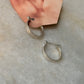 925 Sterling Silver Chunky Italian Plain Rectangular Hoops