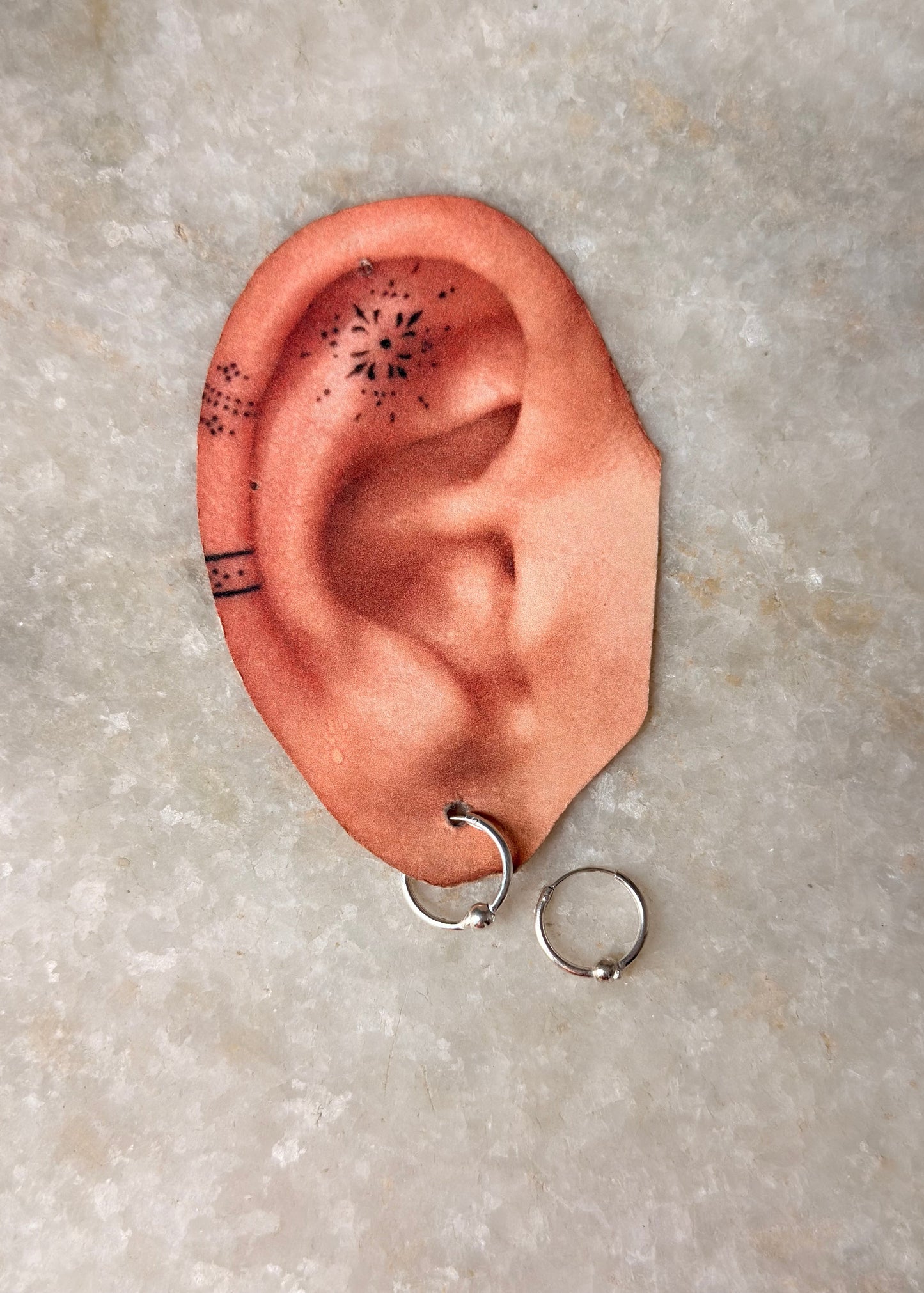 925 Sterling Silver Plain Ball Hoops