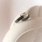 Elegant tribal leaf and dot pattern toe ring in pure silver