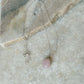 Rose Quartz Tumble with Flower Cap 925 Sterling Silver Necklace