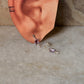 925 Sterling Silver Amethyst Square Studs Earrings