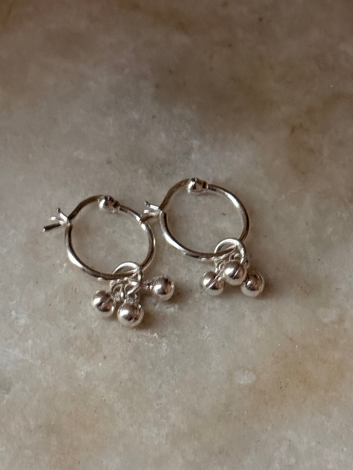 925 Sterling Silver Handcrafted Tribal Ghungroo Big Hoops Mandali Earrings