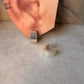 925 Sterling Silver Chunky Italian C Half Hoops Earrings