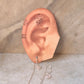 925 Sterling Silver Rose Quartz Heart & Pearl Sui Dhaga Earrings