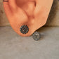925 Sterling Silver Antique Plain Oxidised Boho Studs Earrings