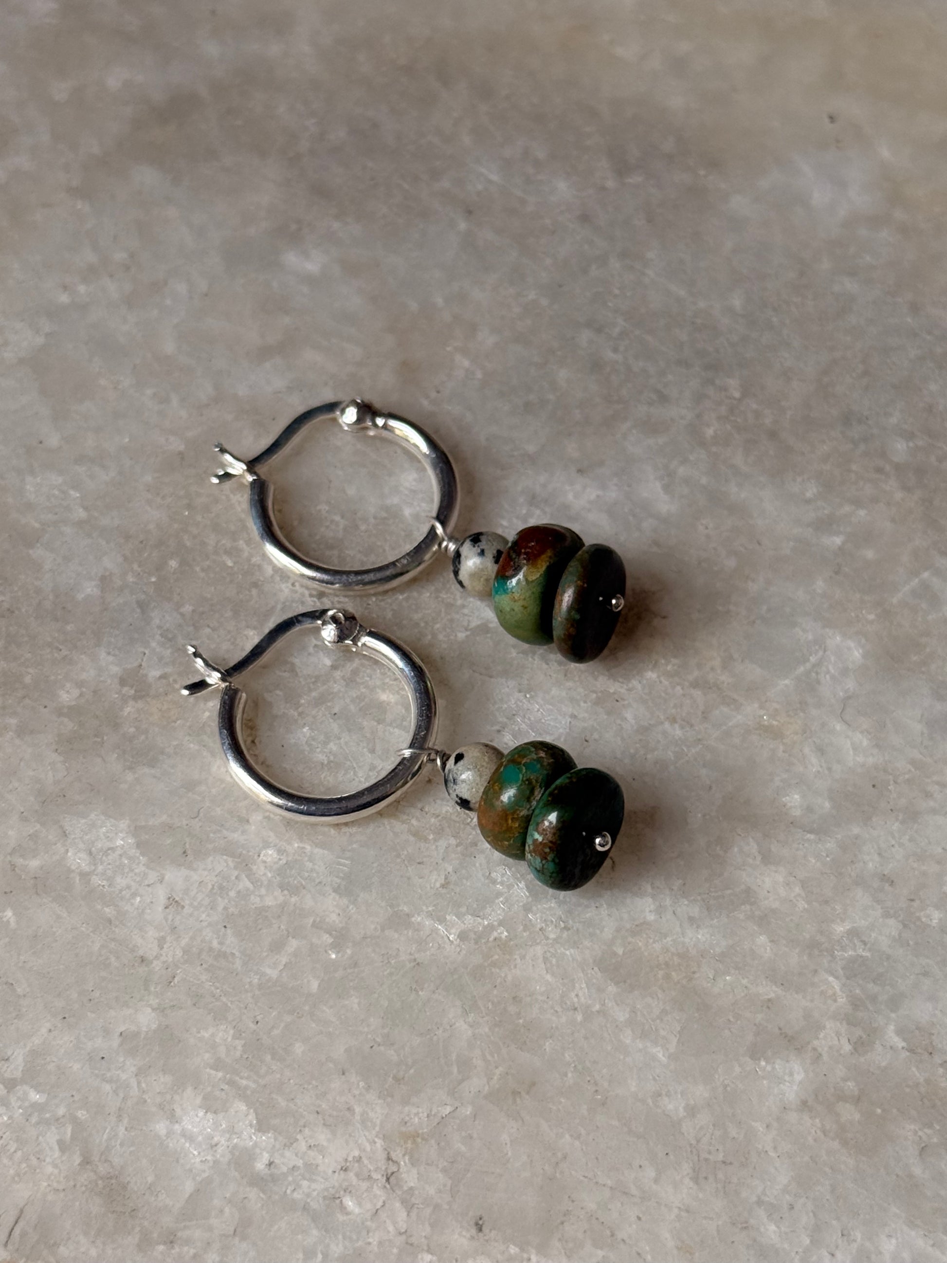 925 Sterling Silver Kingsman & Dalmation Italian Hoops