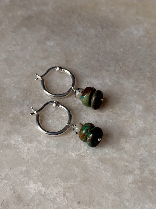925 Sterling Silver Kingsman & Dalmation Italian Hoops