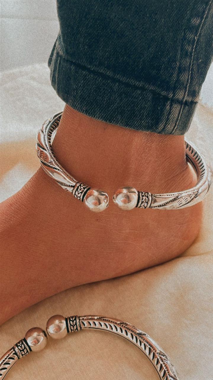 Sterling Pure Silver Leg Kada for Timeless Fashion