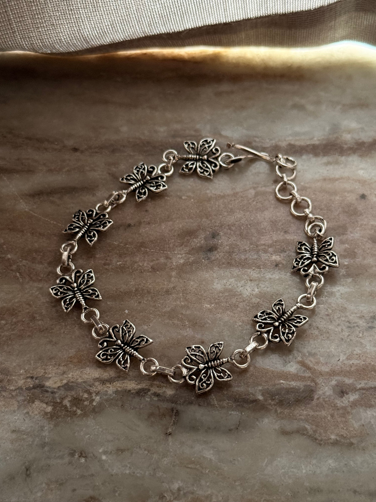 925 Sterling Silver Butterfly Bracelet