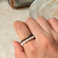Natural Crystal Stretchy Smokey Quartz 2mm & Fresh Water Pearl Rings