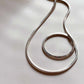 Classic snake silver chain with smooth, polished links