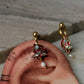 925 Sterling Silver Gold Plated Pink White Stone Kundan Polki & Fresh Water Pearls Charm Bugadi Ear Cuff