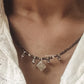 Smokey Quartz 3MM-4MM Faceted Tribal Handcrafted 925 Sterling Silver Boho Necklace