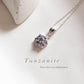 Tanzanite pretty flower sterling silver pendant