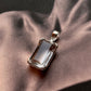 Clear Quartz Rectangular Gemstone Silver Pendant Design  