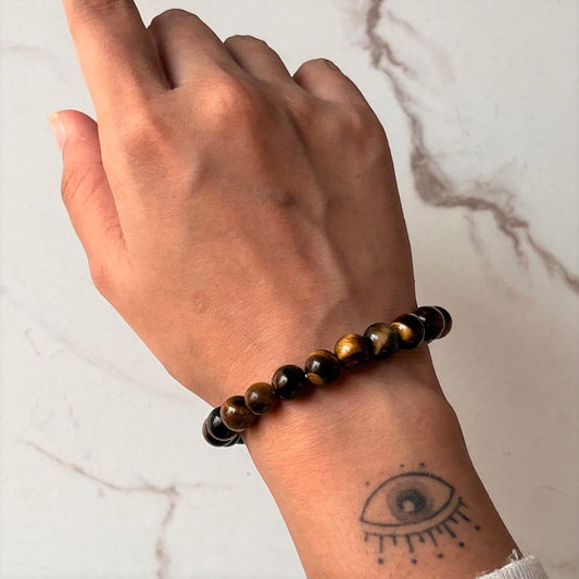 Tiger's Eye Natural Crystal Bracelet 8MM