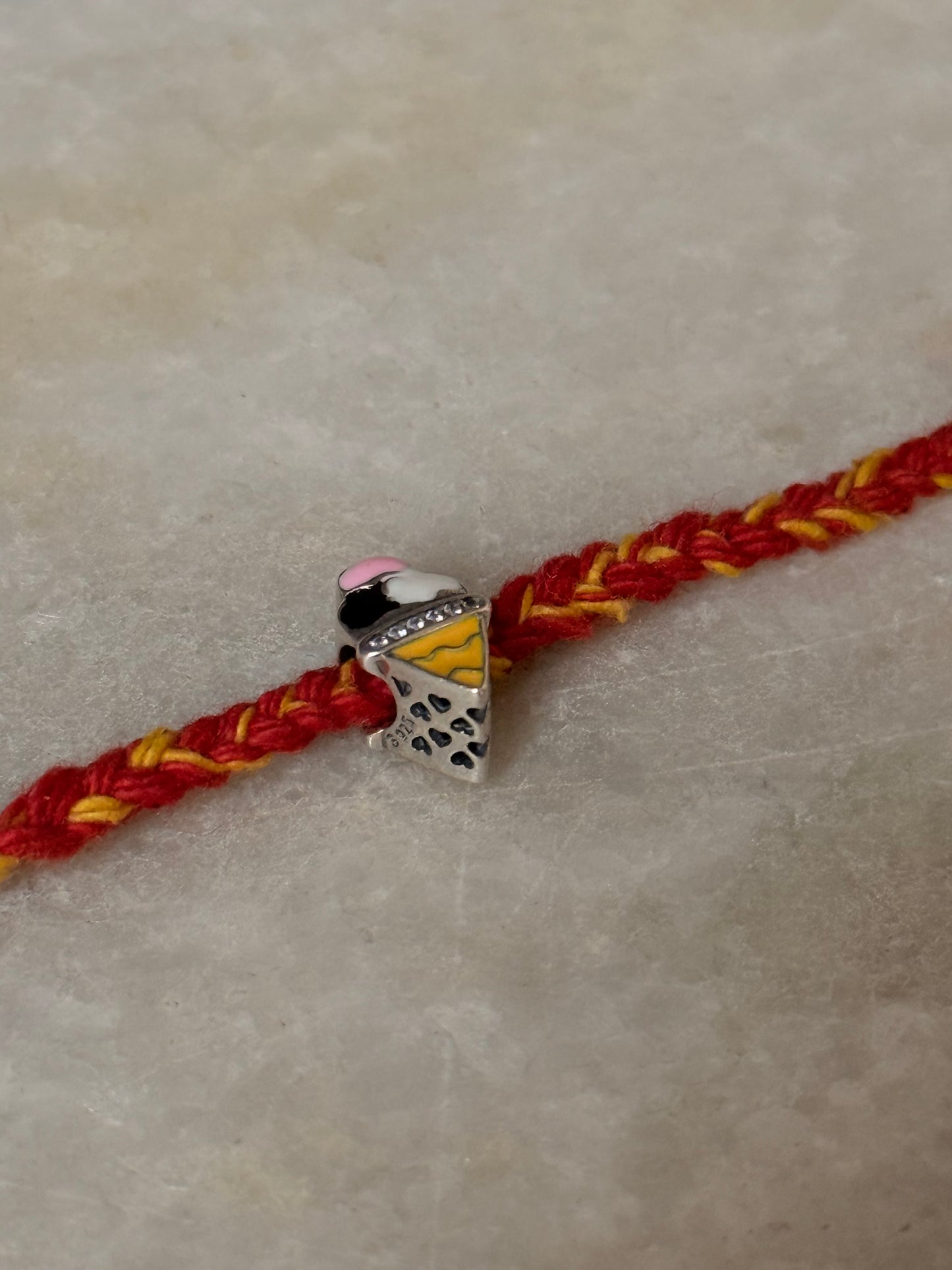 925 Sterling Silver Ice Cream Cone - Reusable as Pendant Handcrafted Rakhi