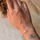 925 Sterling Silver Pretty Butterfly & Star Charms Handcrafted Hand Chain