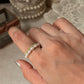 Natural Crystal Stretchy Fresh Water Pearl & Peridot Rings
