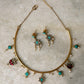 925 Sterling Silver Turquoise , Red Stones ,Fresh Water Pearls & Kundan Polki Handcrafted Gold Plated Necklace
