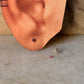 925 Sterling Silver Lab Grown Ruby Minimal Tiny Studs
