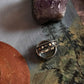Trendy tribal dot pattern toe ring in sterling silver