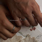 Thin and medium vintage band rings in sterling silver for elegance