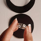 Lunar Cycle Silver Ring with Moon Phases