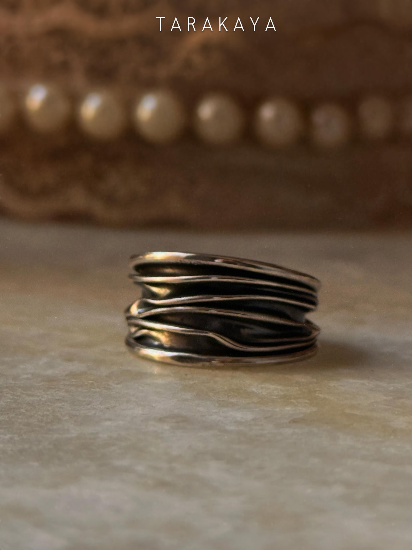 925 Sterling Silver Draped Textured Band Ring