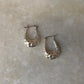 925 Sterling Silver Chunky Italian U Statement 2 in 1 Hoops