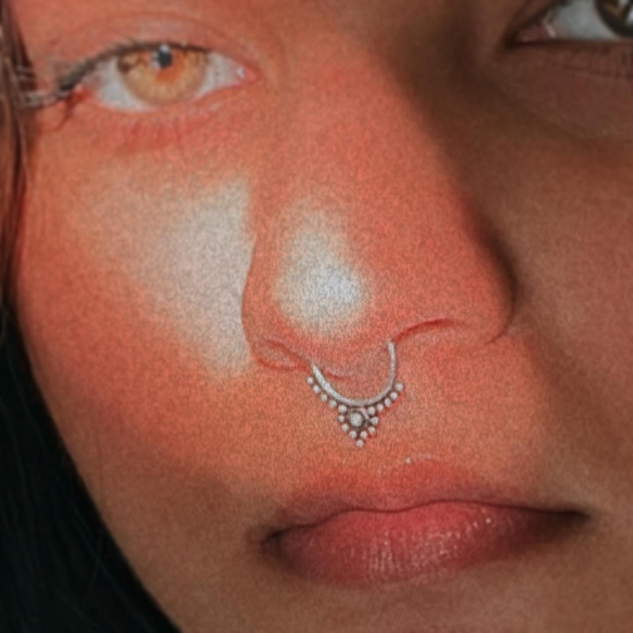 Trendy septum clip-on design 2 in sterling silver