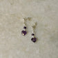 925 Sterling Silver Amethyst Heart, Clear Quartz & Pearl Stud Earrings