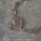 Moonlit Bloom ~Rose Quartz Crescent Moon, Clear Quartz & Pearl Crystal 925 Sterling Silver Bracelet
