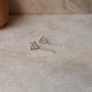 925 Sterling Silver Triangle Chain Attached Studs
