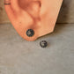 925 Sterling Silver Antique Plain Oxidised Boho Studs Earrings