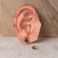 925 Sterling Silver Peridot Raw Uncut Studs Earrings
