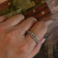 Exquisite Balinese silver ring with a fixed size and vintage-inspired pattern.