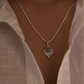 Labradorite Boho Fan 925 Sterling Silver Necklace