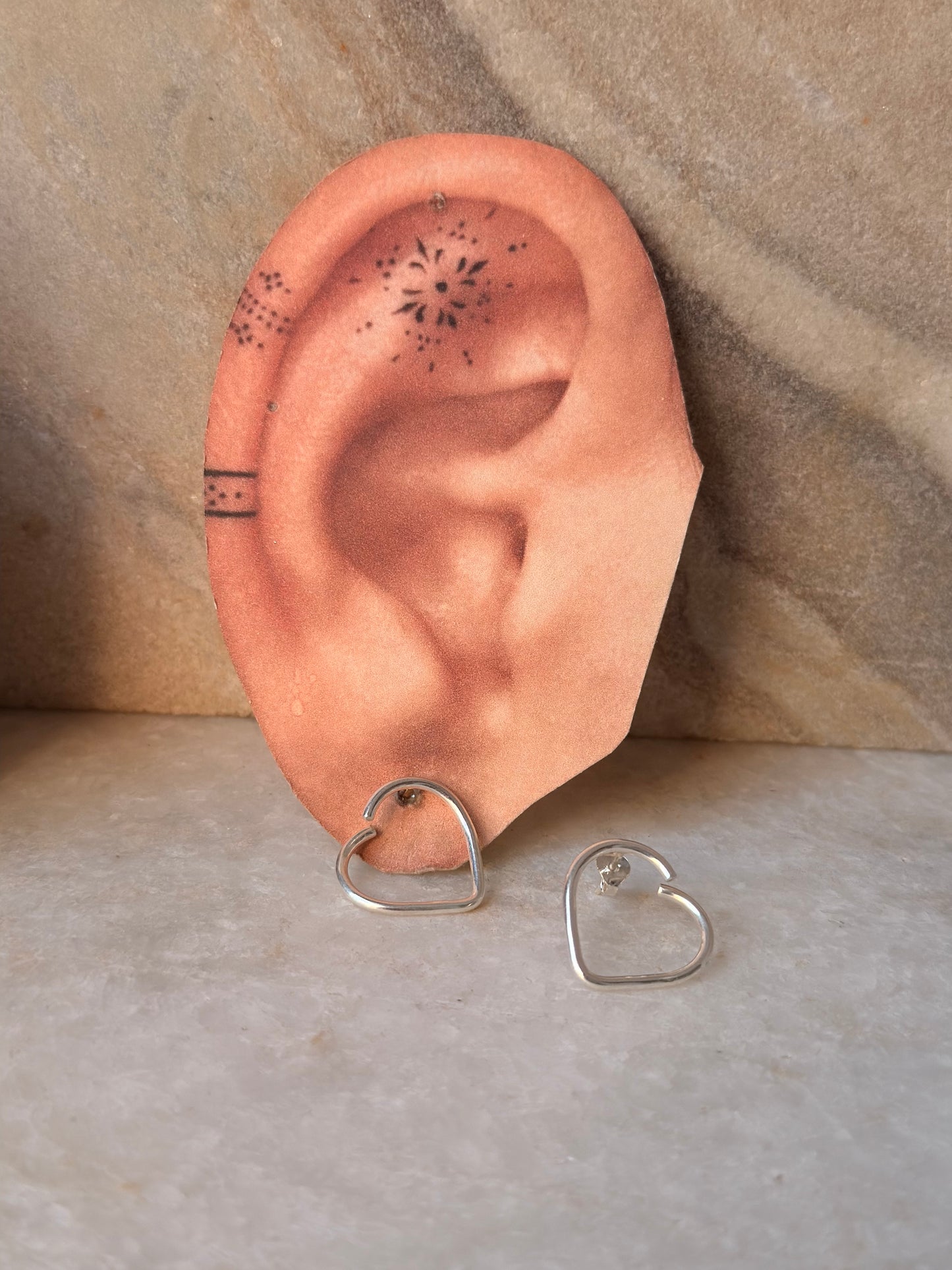 925 Sterling Silver Broken Heart Studs