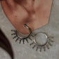 925 Sterling Silver Tribal Hoops Earrings- Tatvam