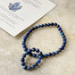 Natural Crystal Lapis Lazuli 4mm Stretchy Rings & Bracelet