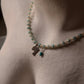 Natural Larimar, Fresh Water Pearls , Silver Fish Charm & Blue Bead Hanging Charm Handcrafted 925 Sterling Silver Necklace