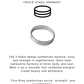 925 Sterling Silver Three Stack Band Ring