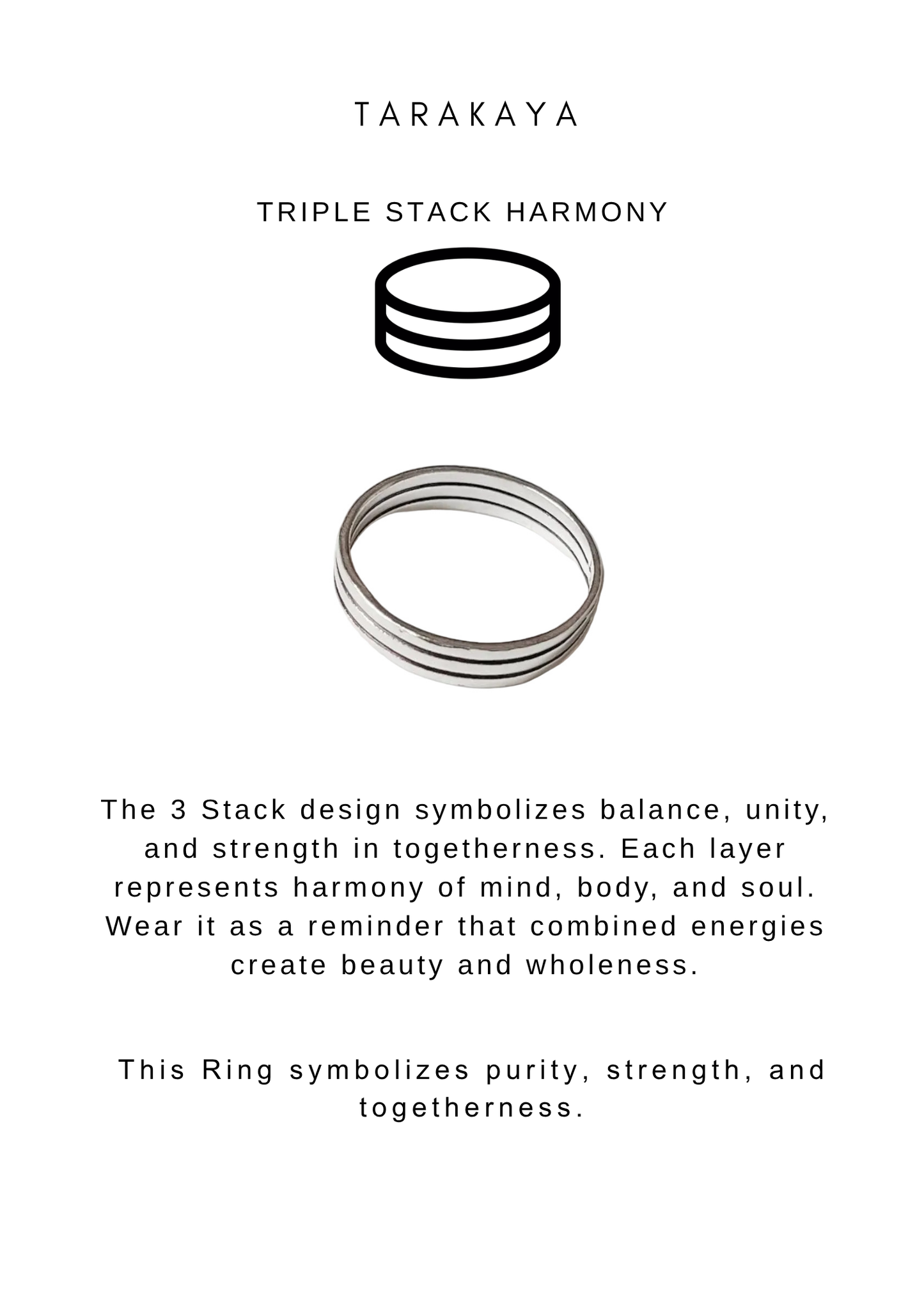 925 Sterling Silver Three Stack Band Ring