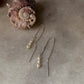 Fresh Water Pearls Threader/Sui Dhaga Handcrafted Minimal 925 Sterling Silver Earrings