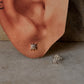 925 Sterling Silver White Topaz Mini North Star Studs