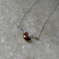 925 Sterling Silver Golden, Moonstone, Pearls Necklace