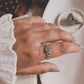 Sterling Silver Opal Princess Band Ring