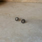 925 Sterling Silver Antique Plain Oxidised Boho Studs Earrings